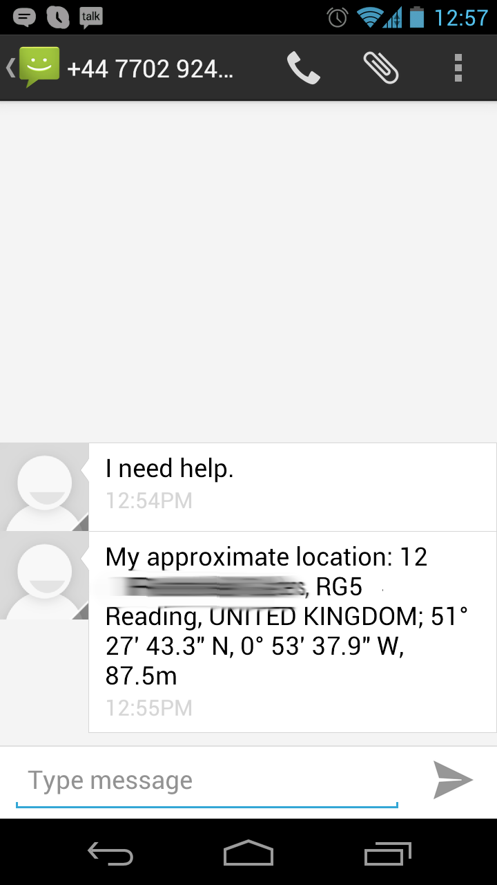 Screenshot. Red Help