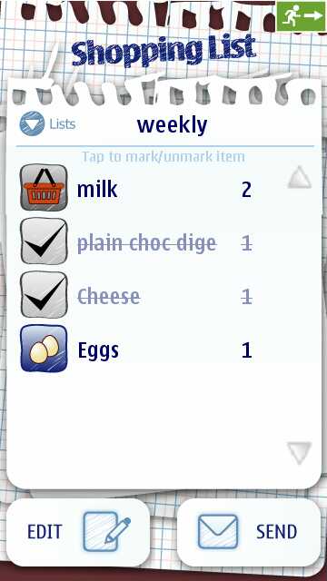 Nokia Shopping List
