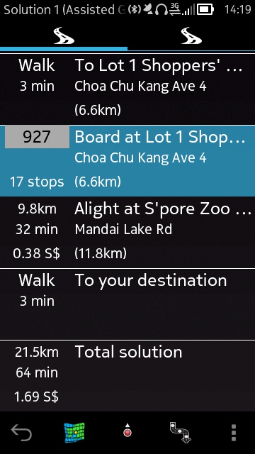 Singapore Bus screenshot