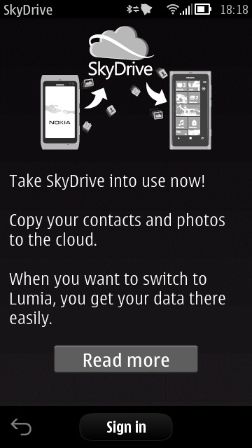 Screenshot, SkyDrive update