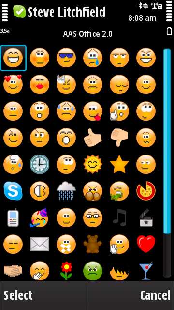 Screenshot, Skype for S60 5th Edition