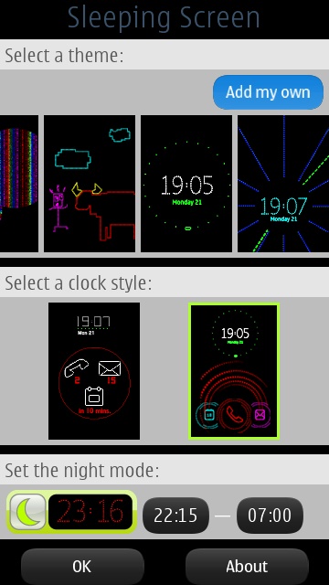 Screenshot, Nokia Sleeping Screen tutorial