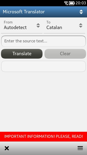 Screenshot, The Advanced Online Translator