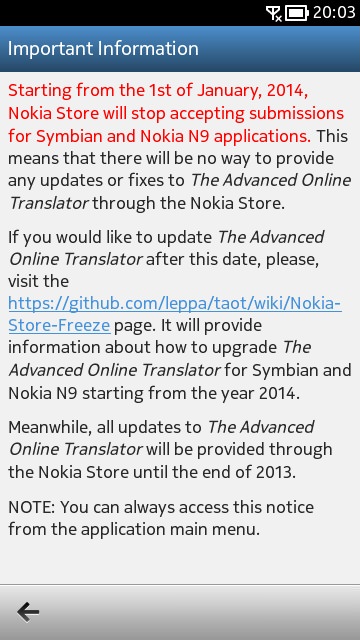 Screenshot, The Advanced Online Translator