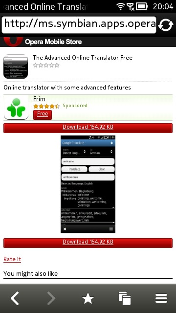 Screenshot, The Advanced Online Translator