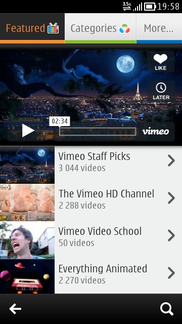 Vimeo screenshot