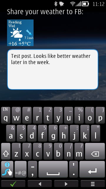 Screenshot, WeatherTalk