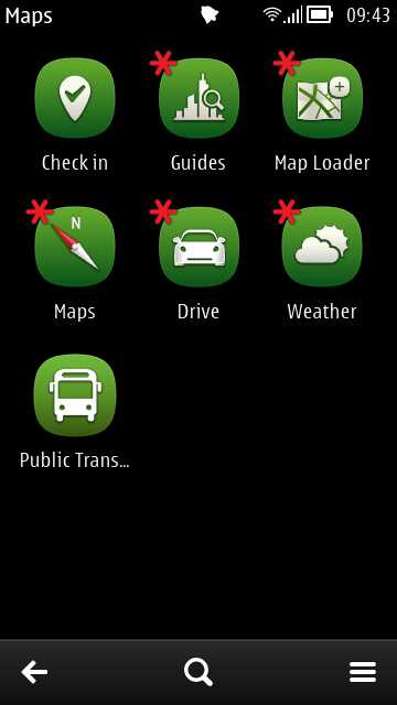 Screenshots, weather widgets and Maps Suite