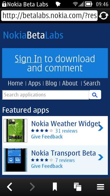 Screenshots, weather widgets and Maps Suite