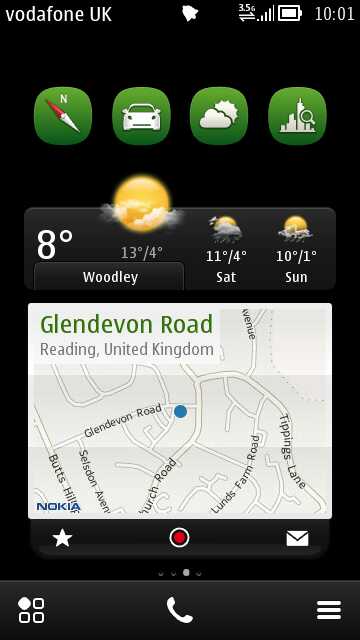 Screenshots, weather widgets and Maps Suite