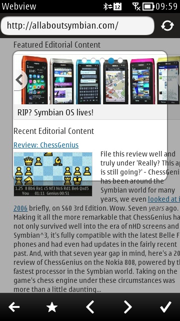 Screenshot, Webview widget