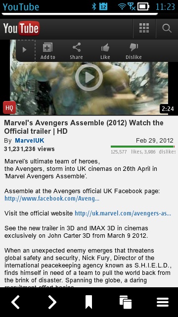 Screenshot, m.youtube.com via Web