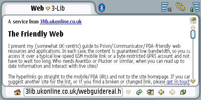 The Nokia 7710 Web Browser