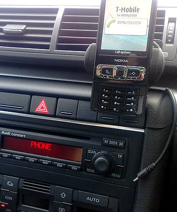 Integration with stereo radio, also charging cable