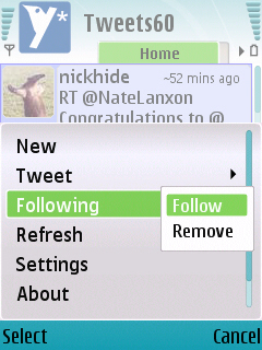 Following and Removing people on Twitter with Tweets60