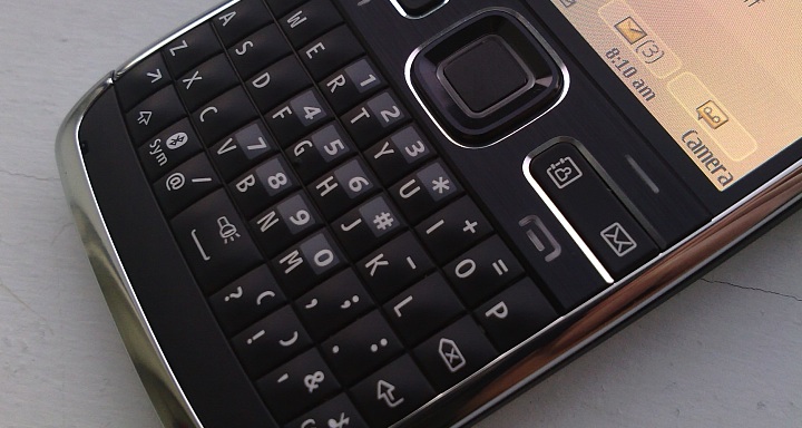 E72 smartphone up close