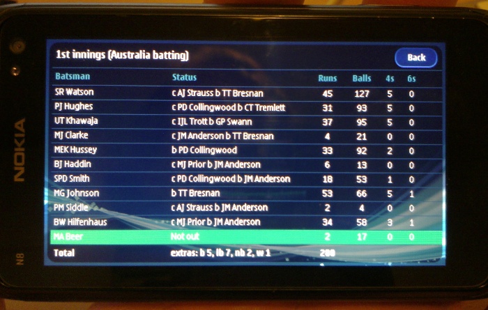 ECB Cricket screenshot