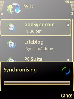 GooSync screenshot