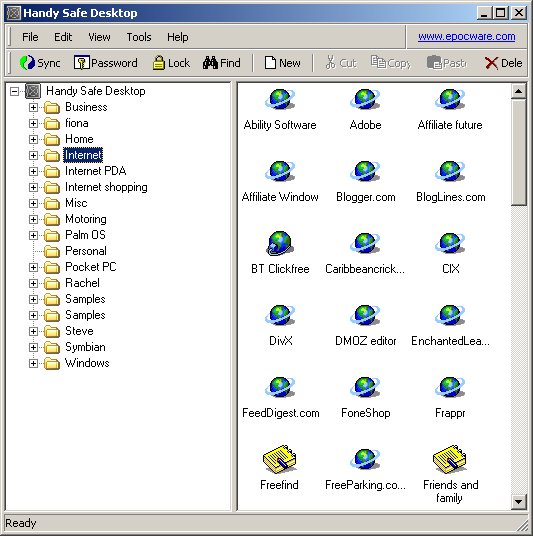 The Handy Safe desktop