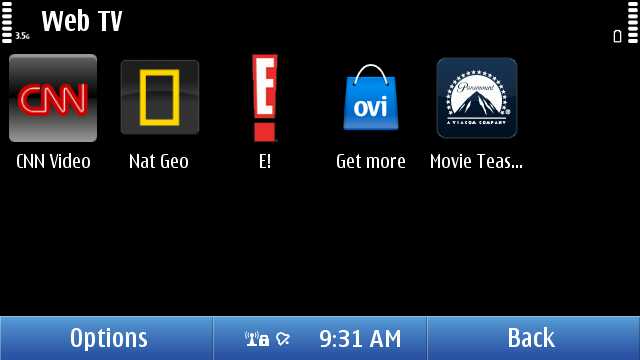 Web TV on the N8