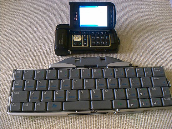 With Bluetooth keyboard