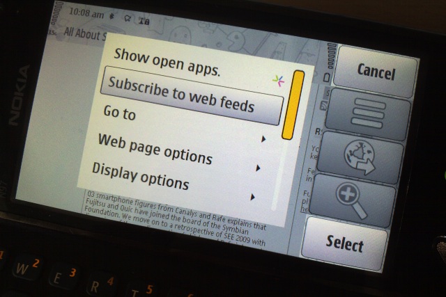 Web menu