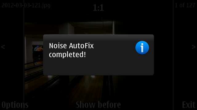 Screenshot, Noise Autofix