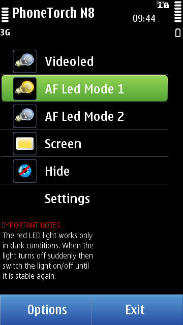 PhoneTorch N8