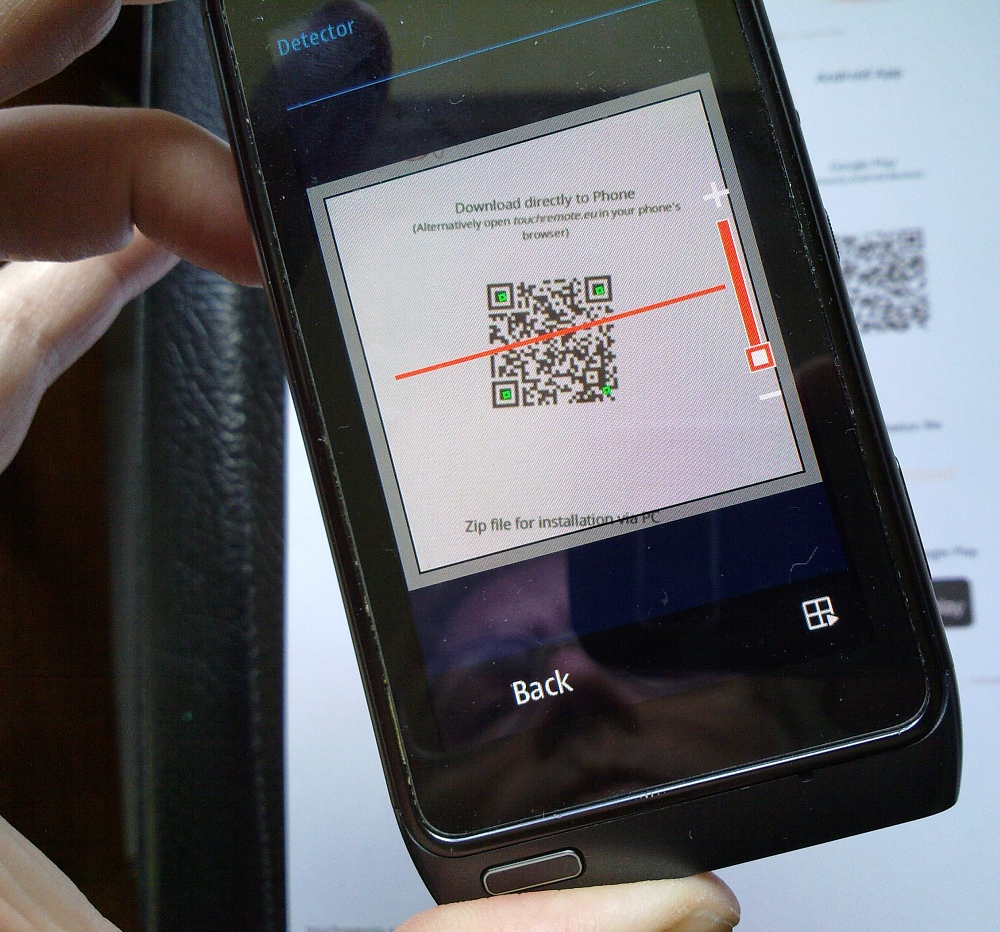 Scanning a QR code