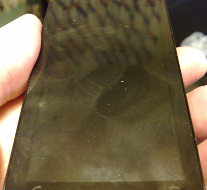 Sony Ericsson Satio - fingerprints on screen