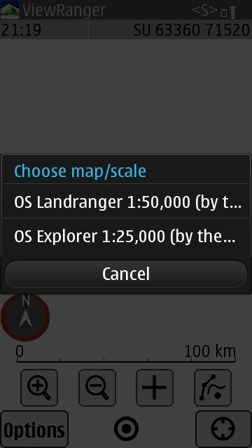 Screenshot, ViewRanger GPS