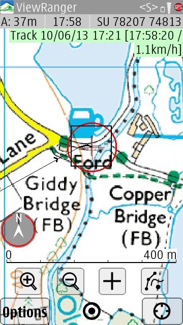 Screenshot, ViewRanger GPS
