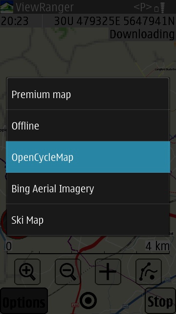 Screenshot, ViewRanger GPS