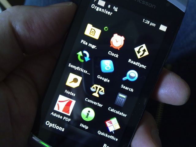Vivaz Organiser menu