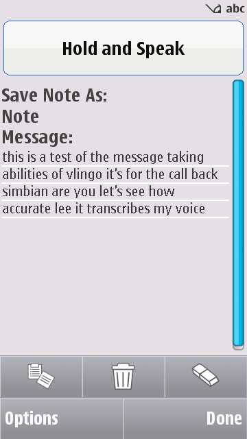 Vlingo screenshot