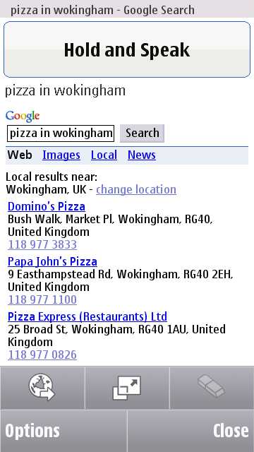 Vlingo screenshot