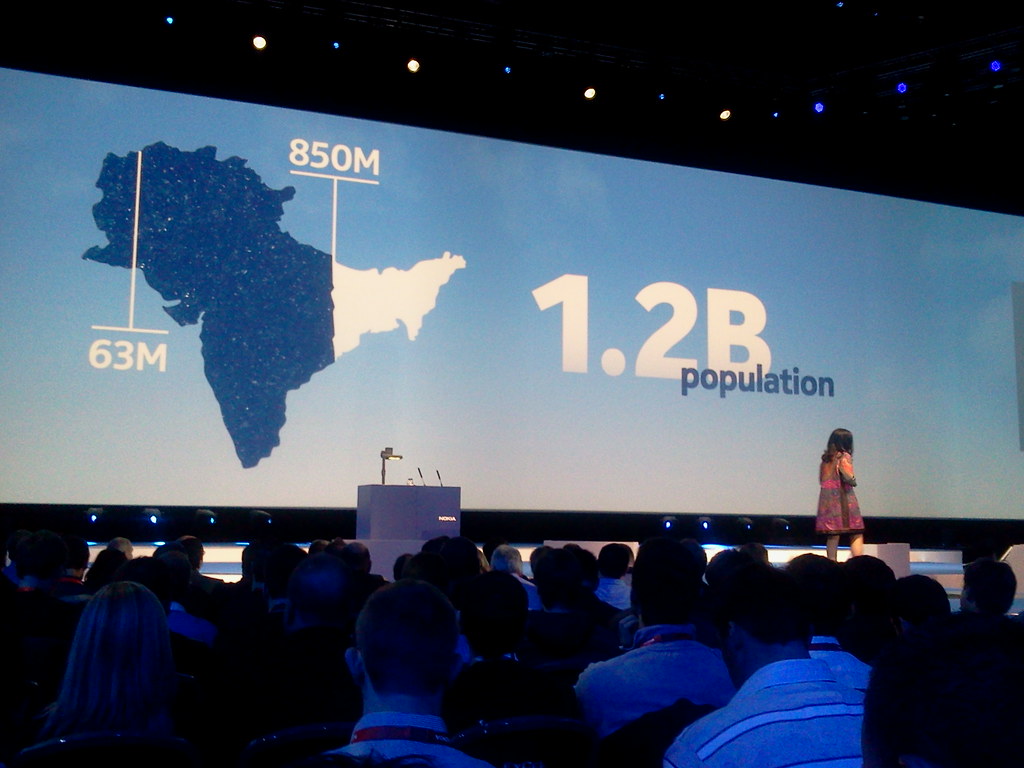 Fixed line internet on the left, mobile phones in the middle. The opportunity in India. #nokiaworld