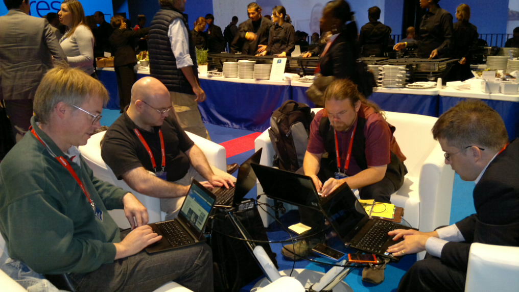 The team, hard at work!