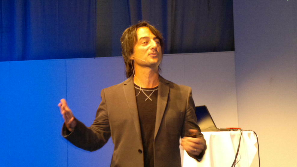 Joe Belfiore on stage, rock star Windows Phone designer?