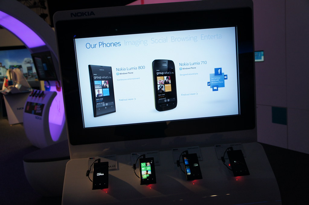 Touchscreen demo furniture